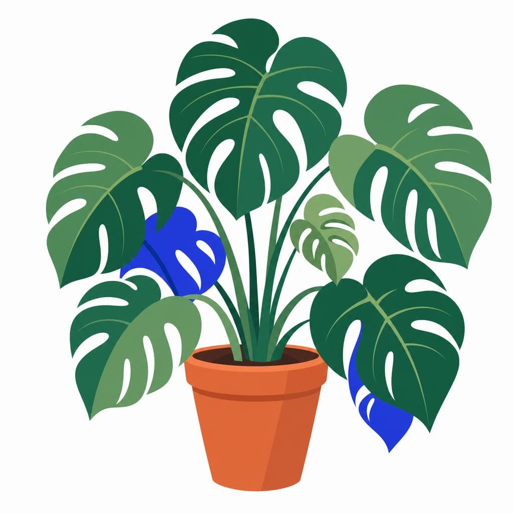 Monstera plant, raw model output